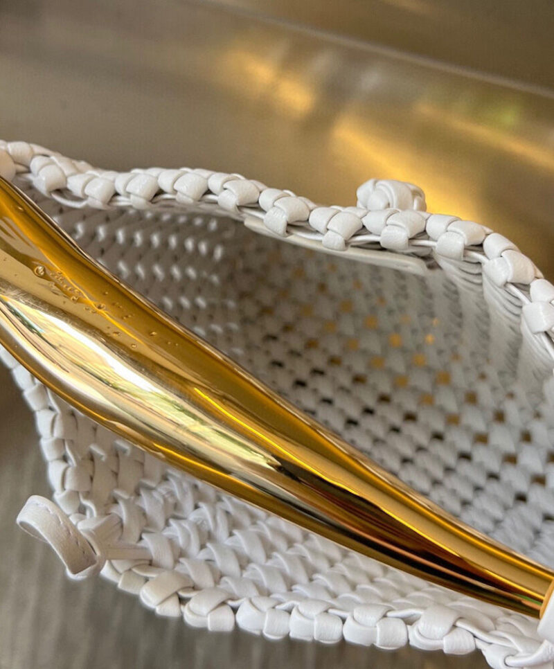 Bottega Veneta Sardine Top Handle Bag Cream